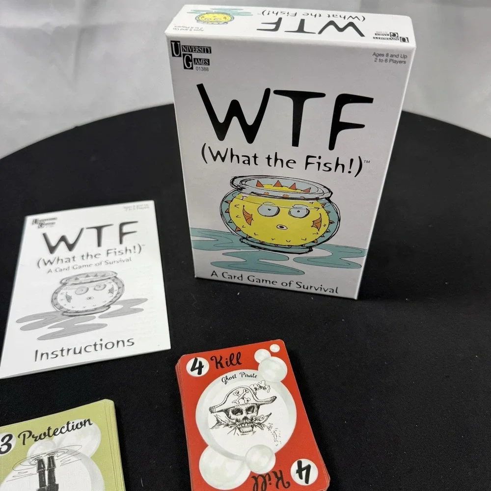 WTF (What the Fish!) Card Game of Survival‎ by University Games, Ages 8+